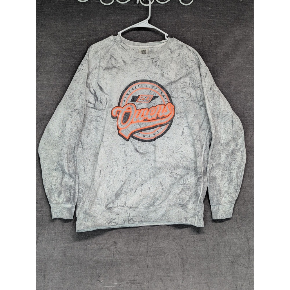 Jimmy Owens 20 "Newport Nightmare" Sweatshirt Comfort Colors Distressed Size L
